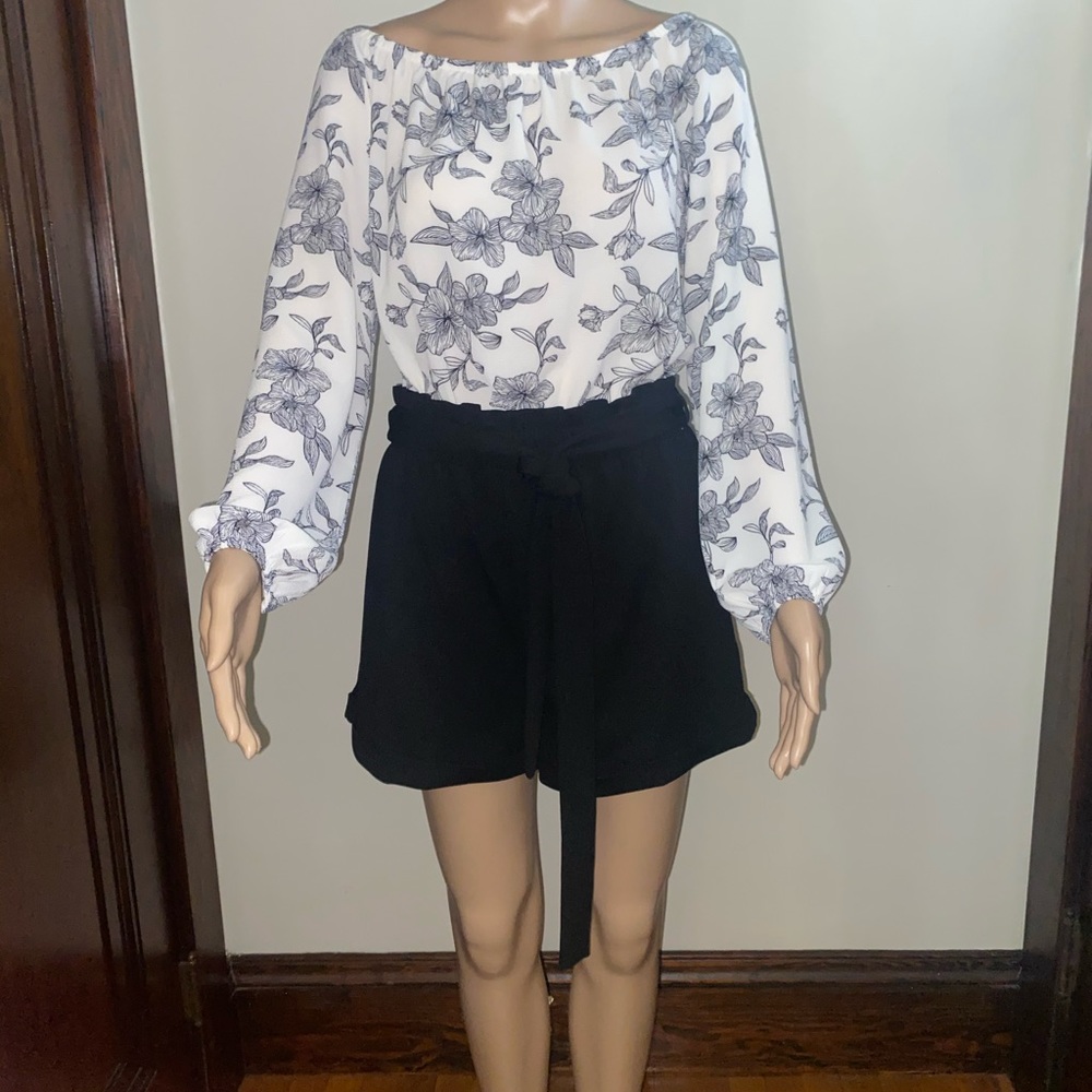 One-piece tie-front romper